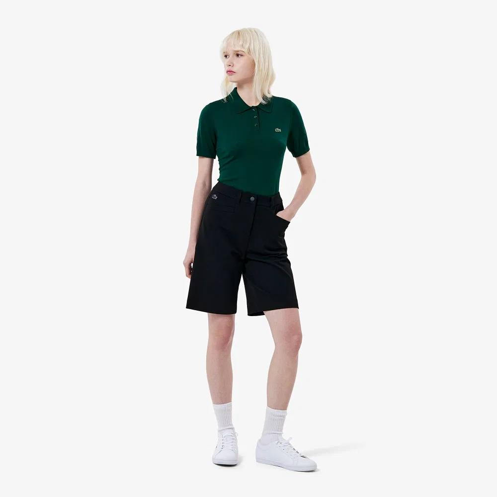 Свитер-поло Lacoste, мягкая шерсть, зеленый — фото 4
