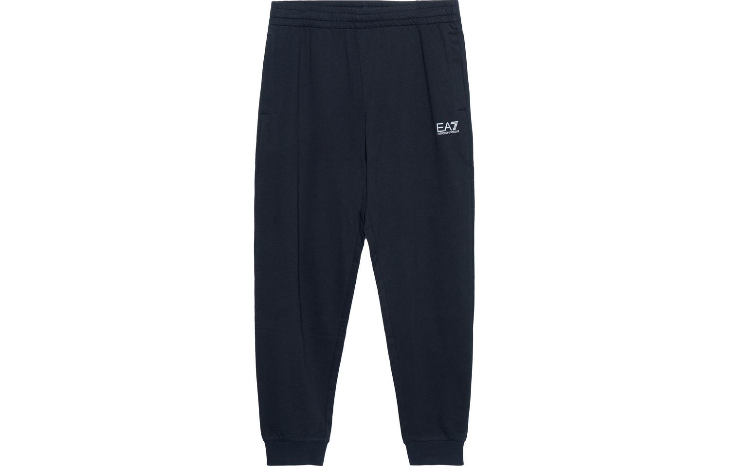 

EA7 Вязаные спортивные штаны мужские ночной синий EMPORIO ARMANI