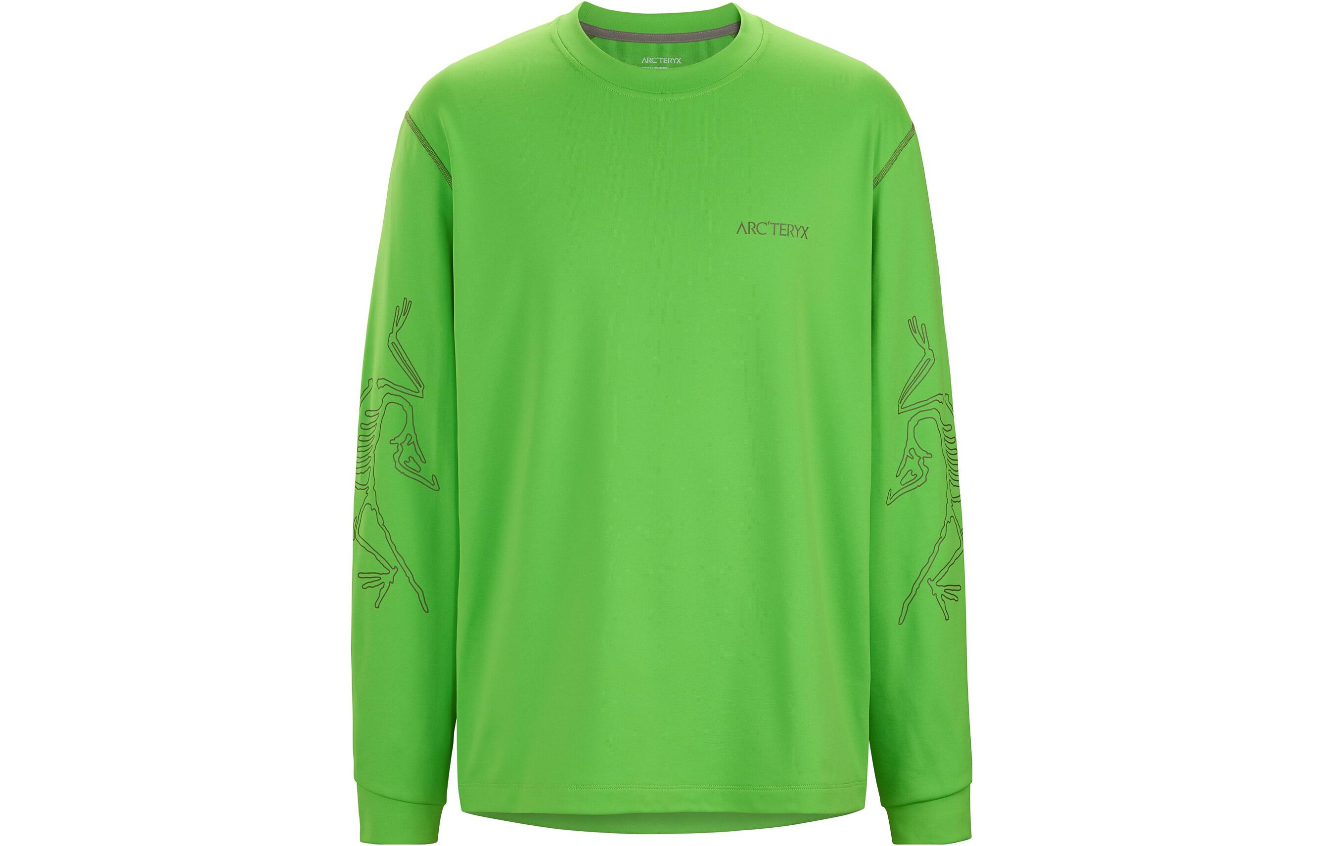 Футболка Arc'teryx Copal Bird с длинным рукавом, цвет Grass Green/Portal — фото 4
