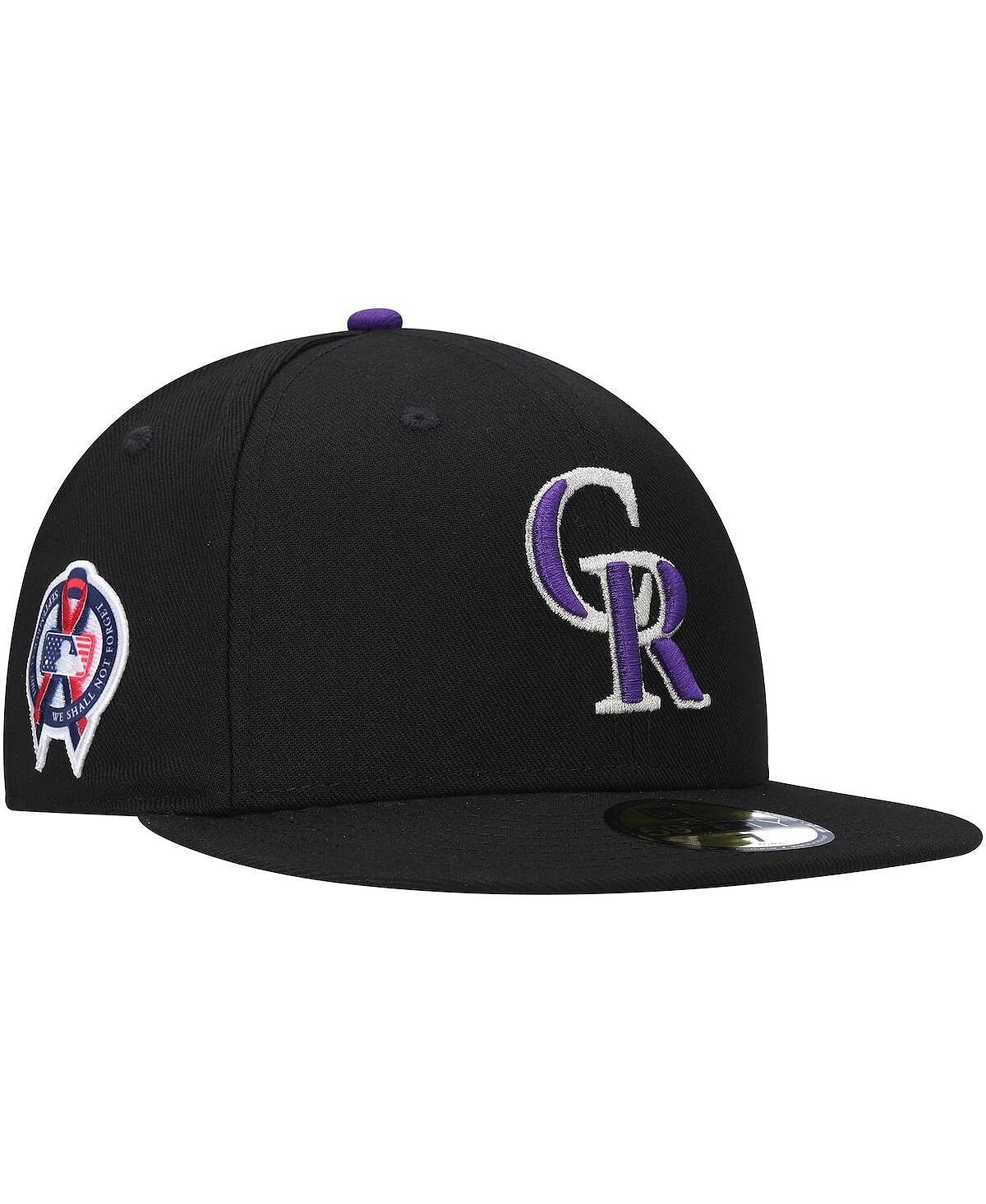

Мужская черная кепка Colorado Rockies с боковой нашивкой в ​​честь 11 сентября 59Fifty. New Era