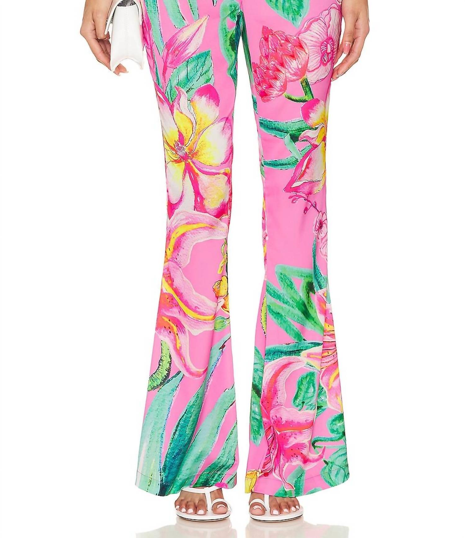 

Rococo Sand Расклешенные брюки Megan в розовом цветочном принте