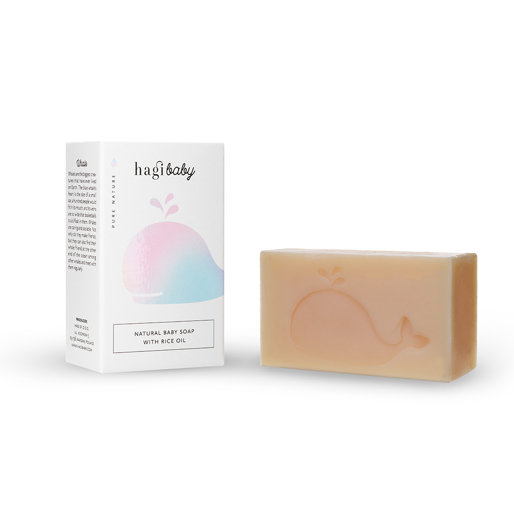 

Натуральное детское мыло с рисовым маслом natural baby soap with rice oil Hagi, вес 100 гр.