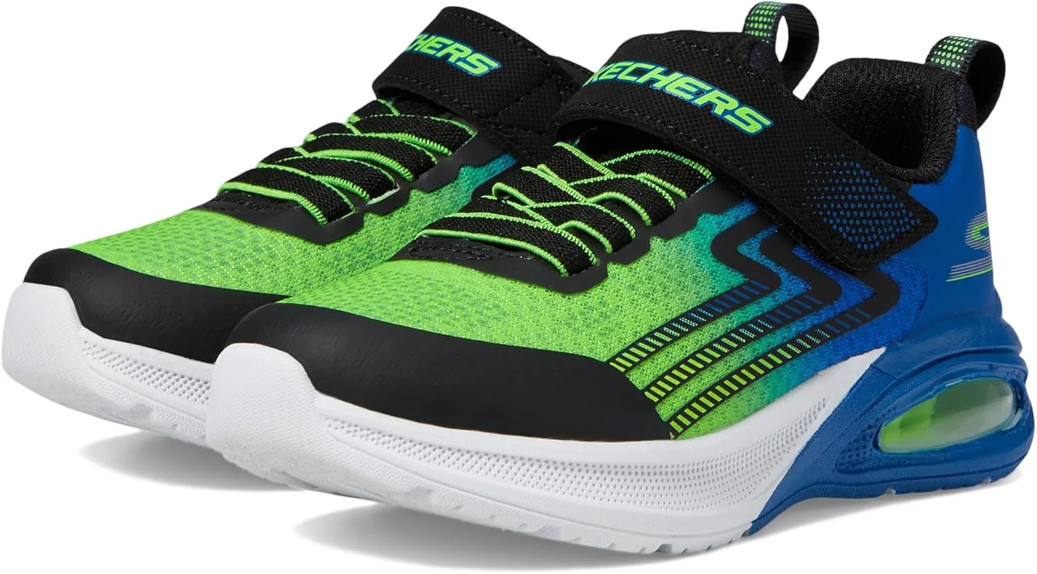 Кроссовки Skechers Gowalk Arch Fit, спортивные слипоны, повседневные лоферы для походов, беговые кроссовки, черный/синий/салатовый — фото 2