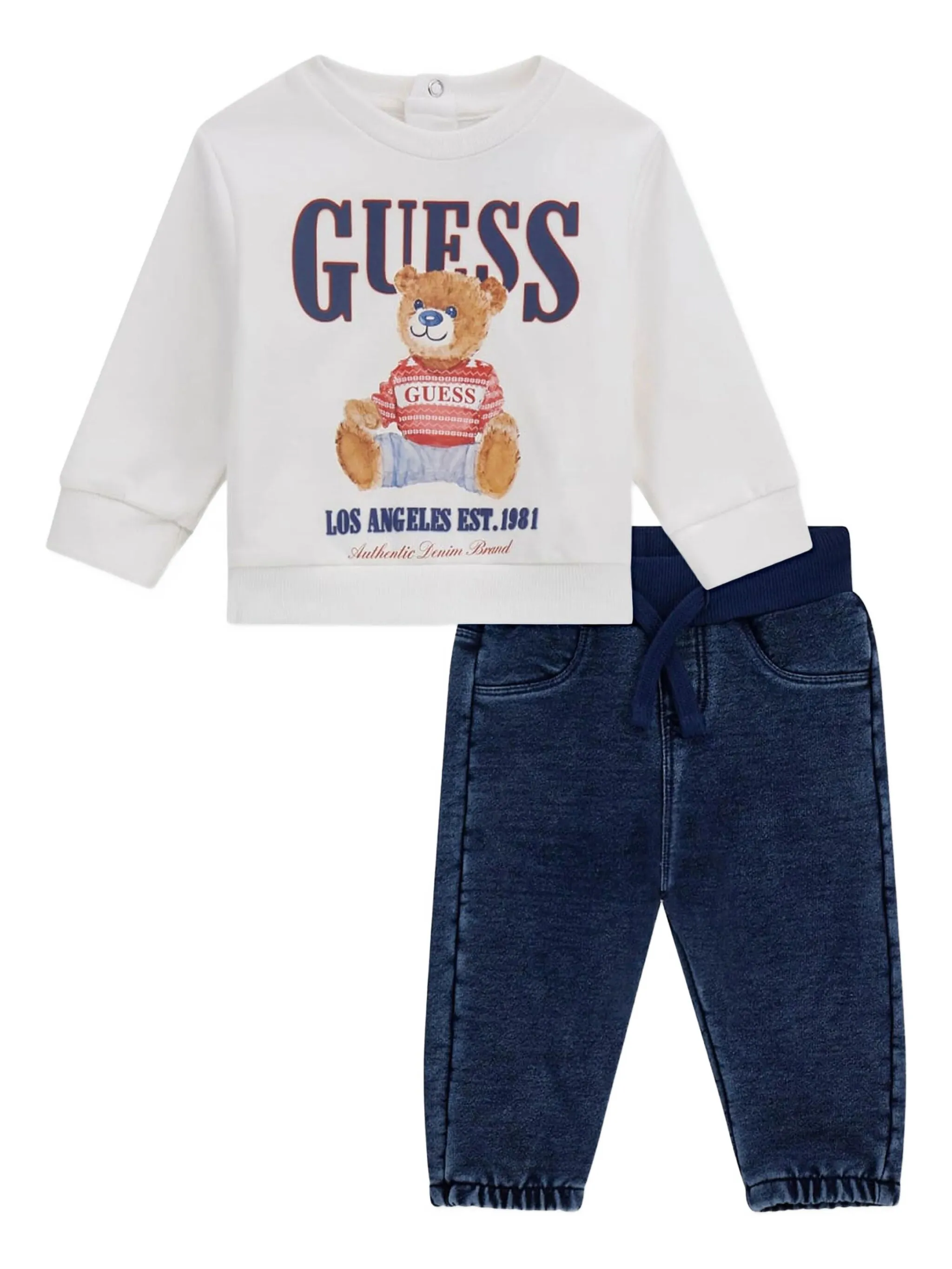 

Комплект из топа и брюк с эластичными манжетами Guess Kids, белый