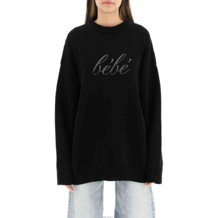 Толстовка женская Balenciaga BeBe удлиненная, черный — фото 2