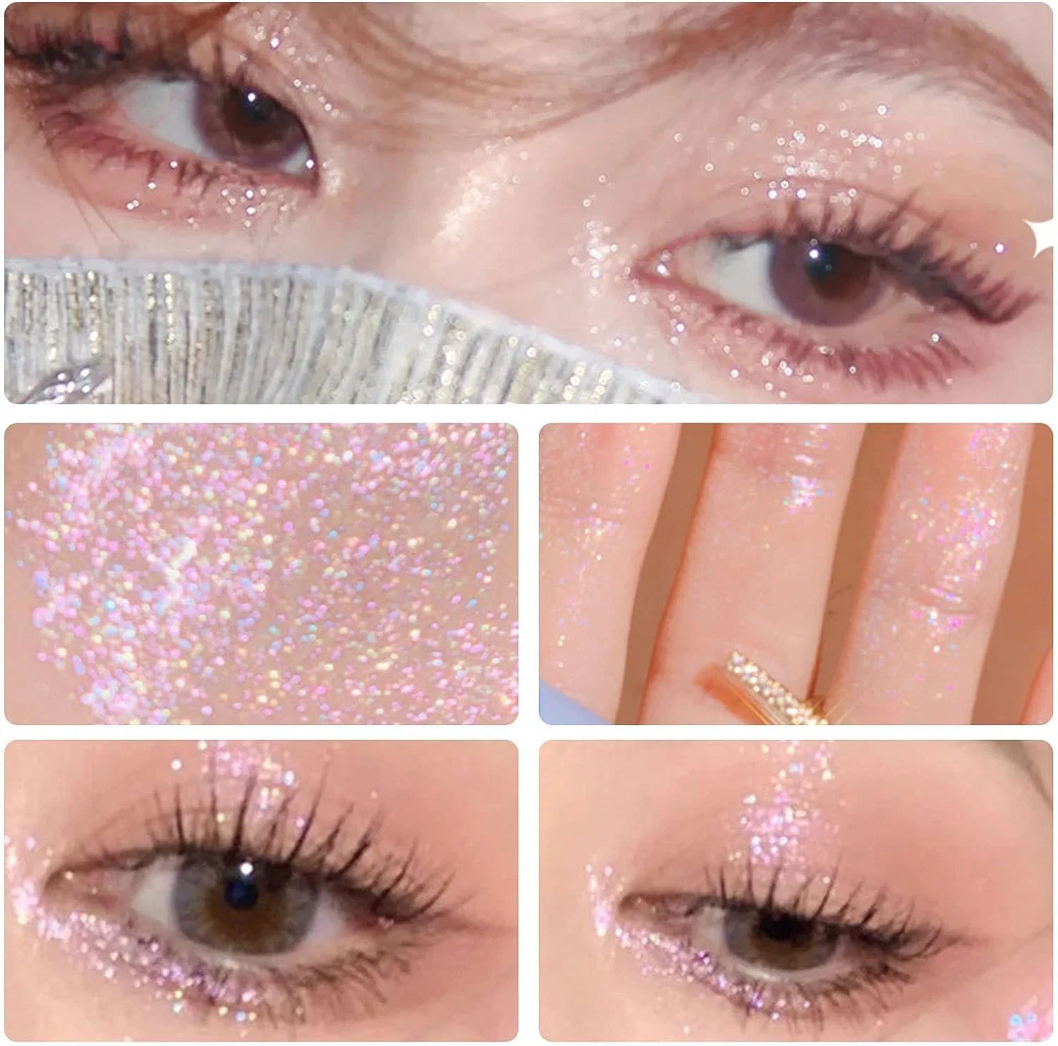 Консилер Glitter Eyeshadow Palette Cream Powder Pearl, Plbse, 1 шт, Rose Love — фото 3