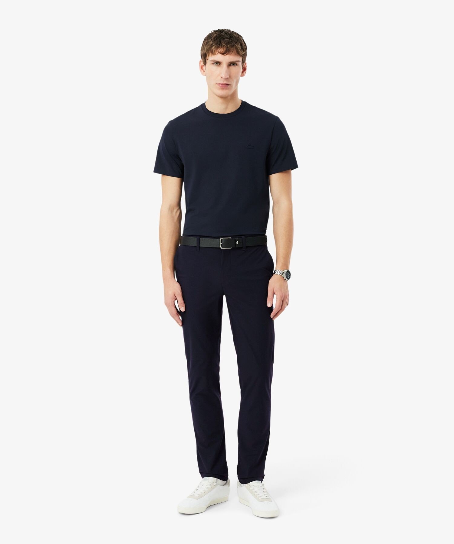 Узкие эластичные брюки-чиносы LACOSTE, Dark Navy — фото 2