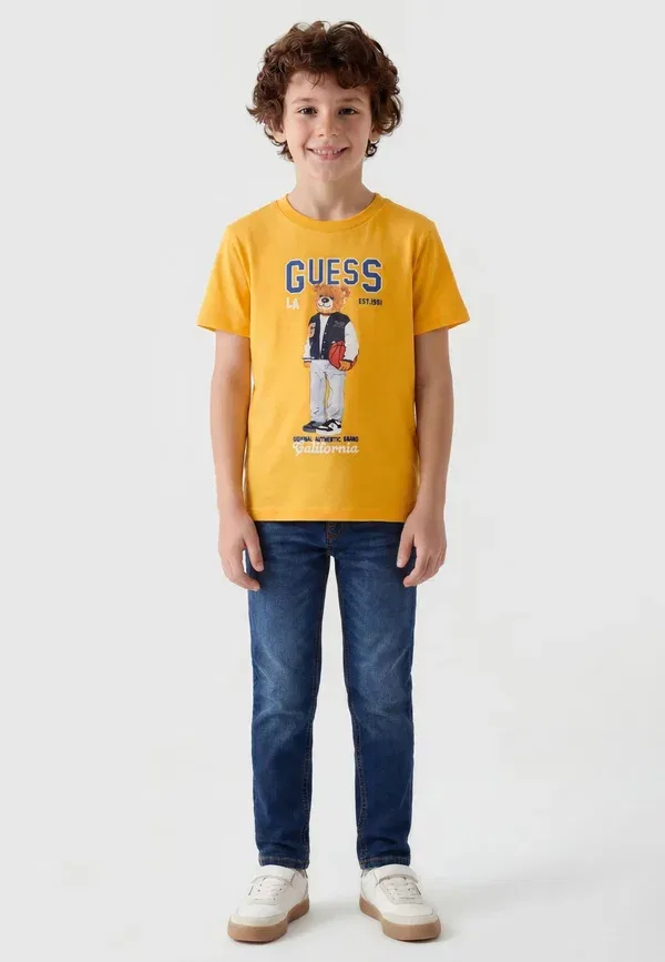 Футболка детская Guess, модель ss t-shirt print t-shirt, желтый