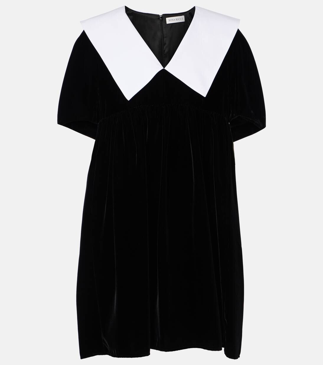 

Бархатное мини-платье Nina Ricci, черный