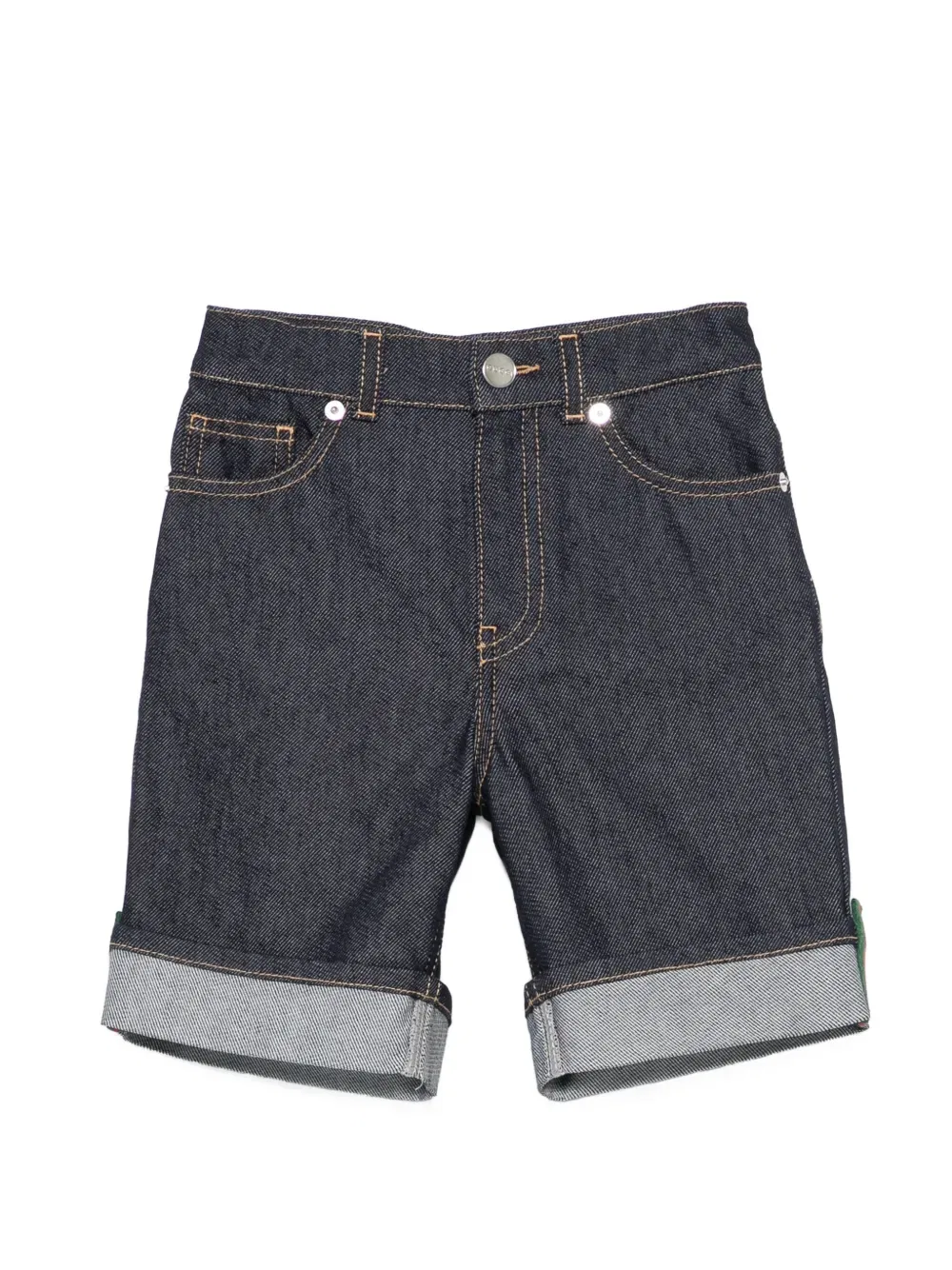 Джинсовые шорты с подворотами Gucci Kids, синий