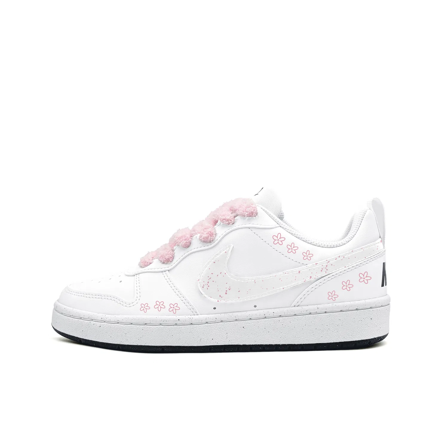Детские кроссовки для скейтбординга Nike Court Borough Pink Floral White