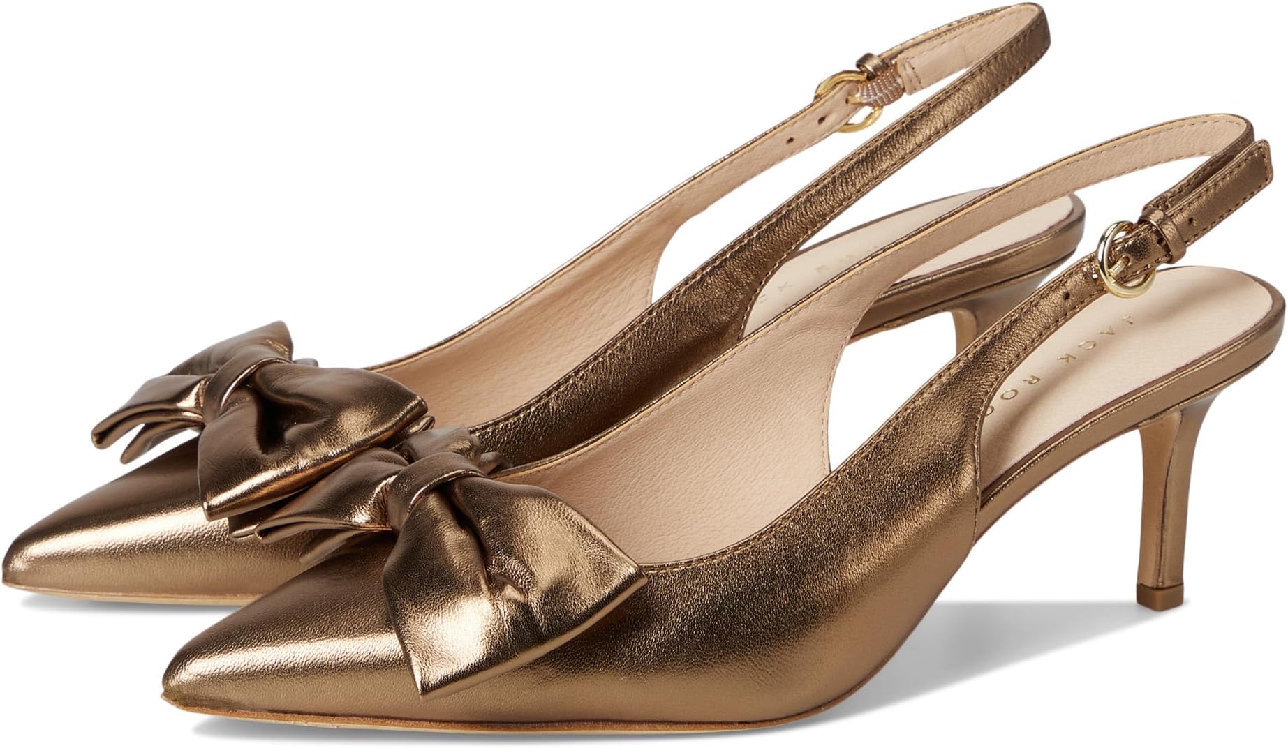 Туфли Jack Rogers Women's Maclean Bow Sling - Metallic Nappa, Bronze