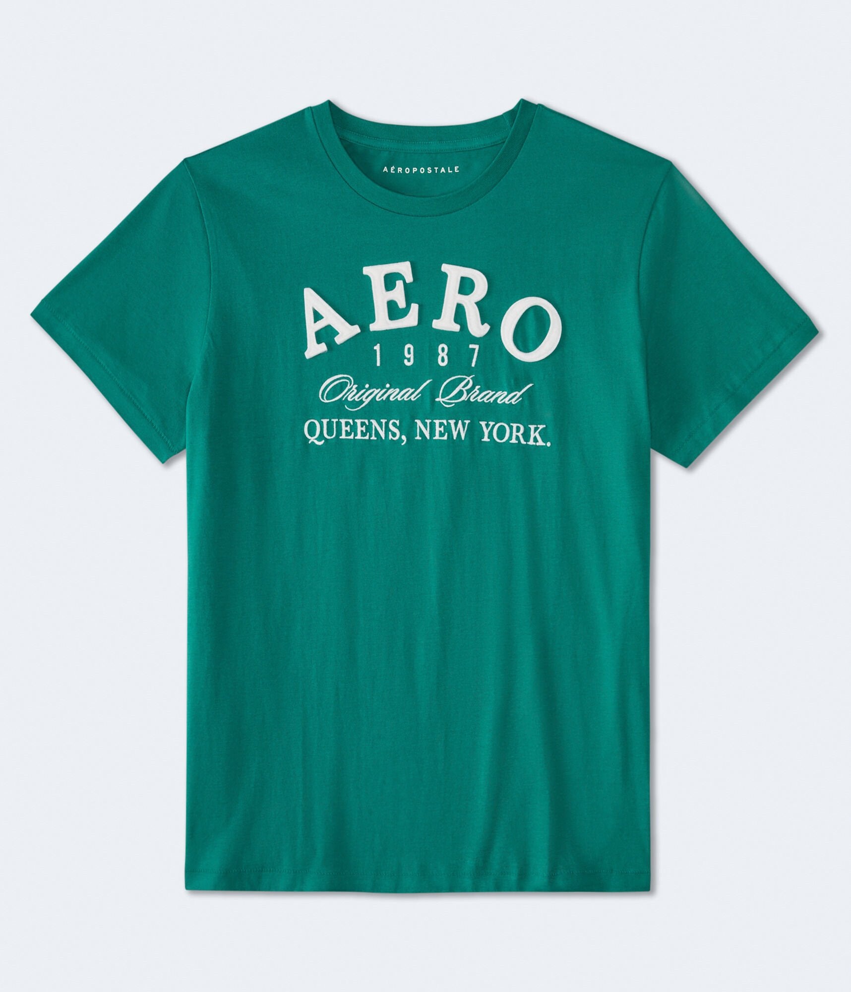 

Футболка с аппликацией Aeropostale Queens Ny, бирюзовый