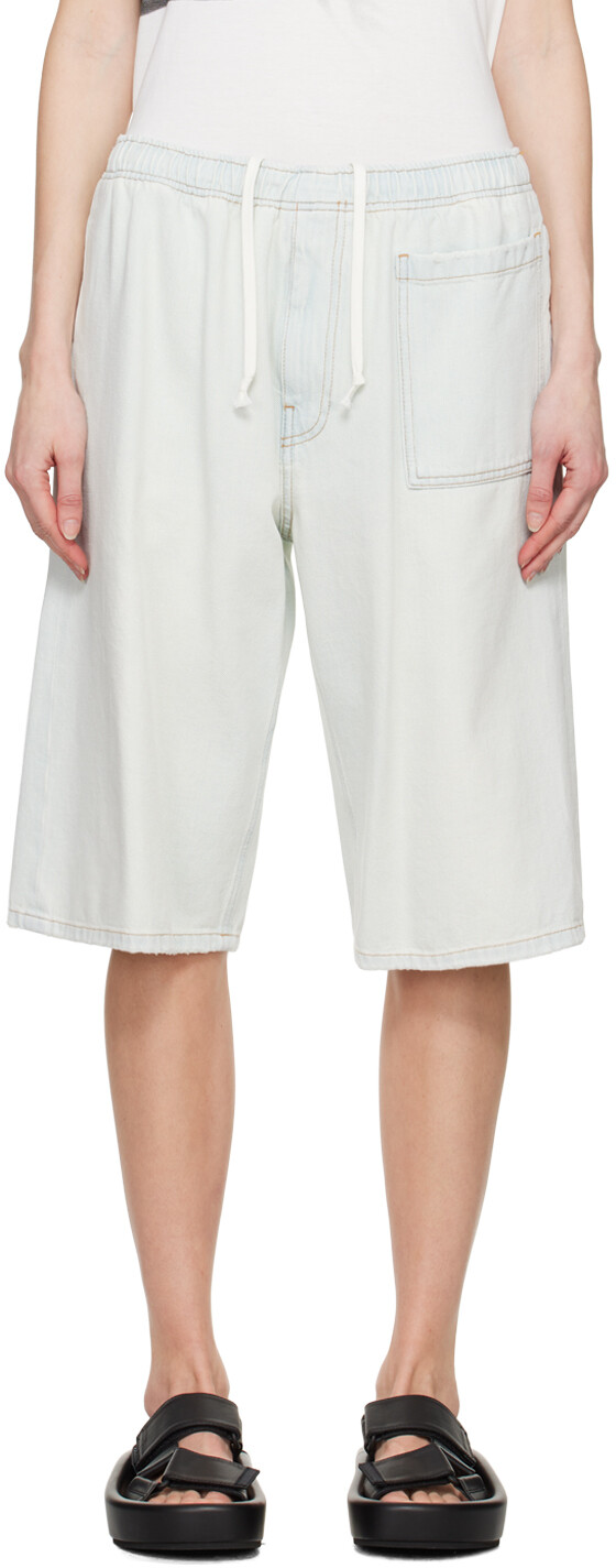 

Синие выбеленные джинсовые шорты MM6 Maison Margiela