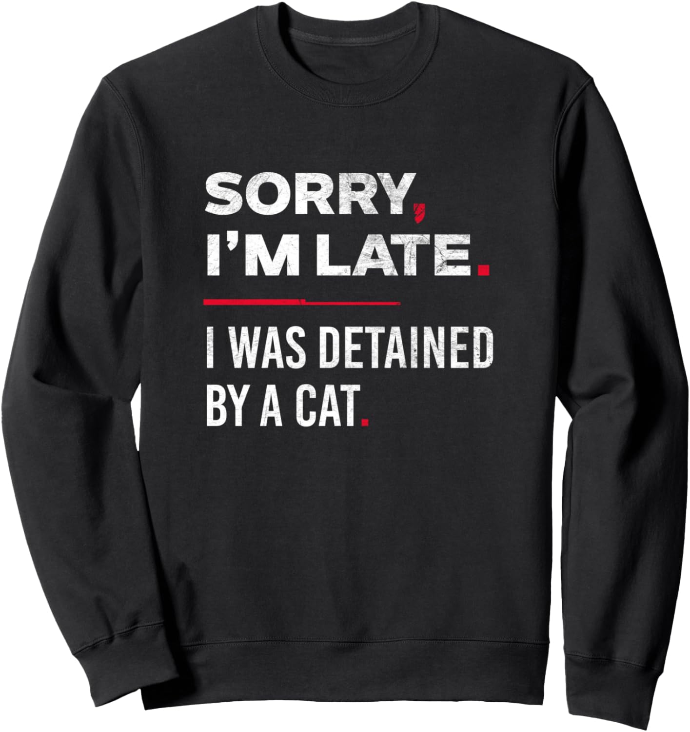

Толстовка, Извините за опоздание, меня задержала кошка в толстовке Sorry I'M Late Apparel, черный