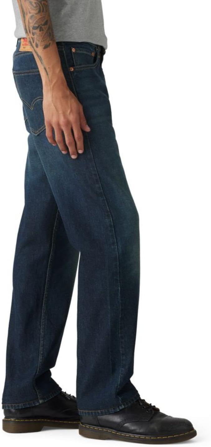 Мужские джинсы Levi's 505 Regular Fit, темно-синий с зеленым отливом — фото 2
