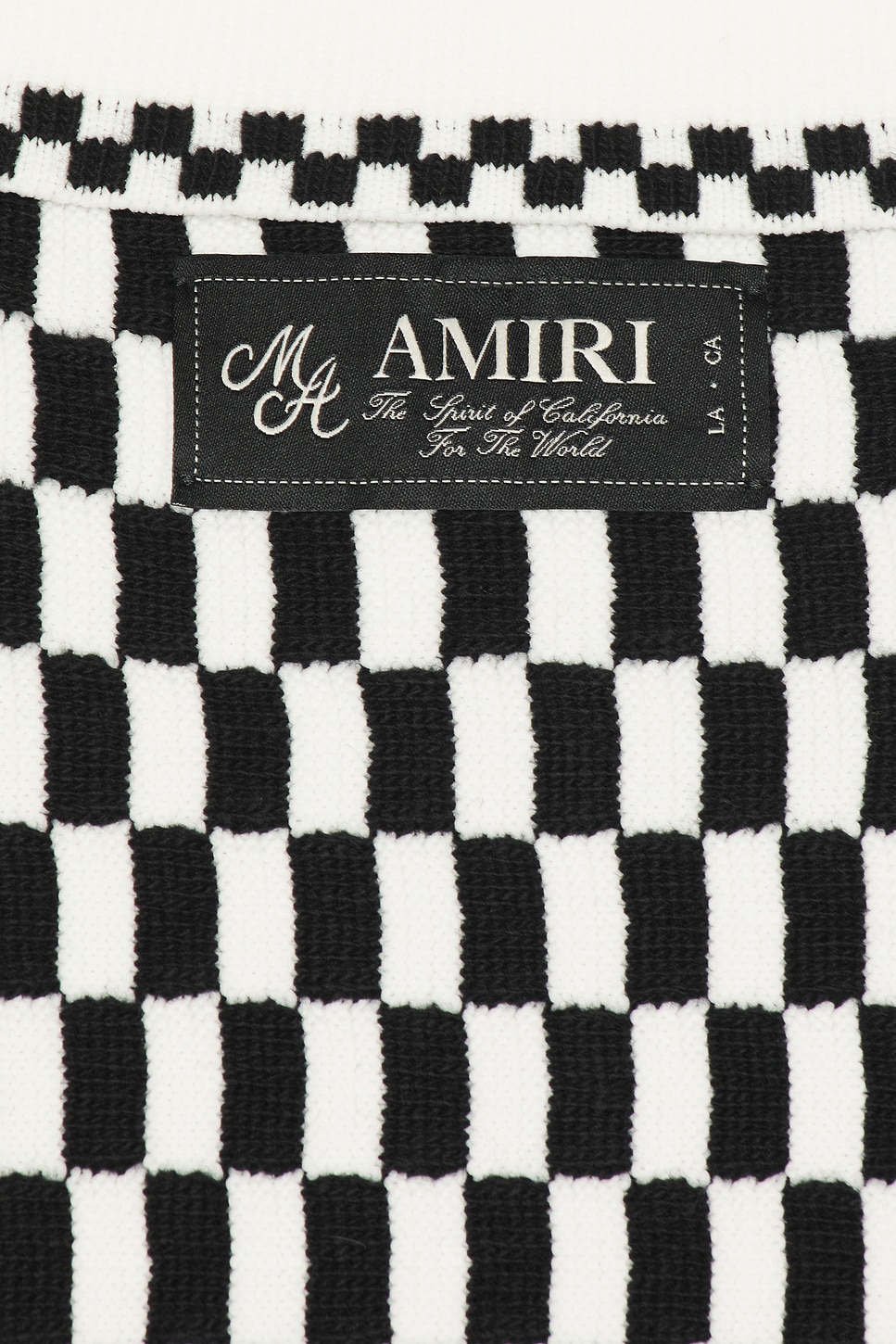 

Клетчатая оверсайз-поло Amiri, Black