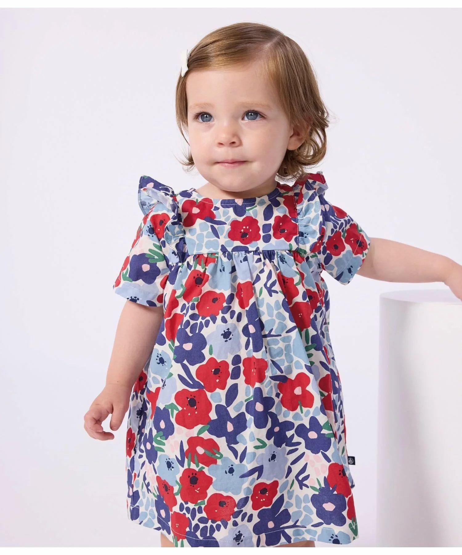 Комплект из платья и панталонов с цветочным принтом PETIT BATEAU, Off-white/multicolor