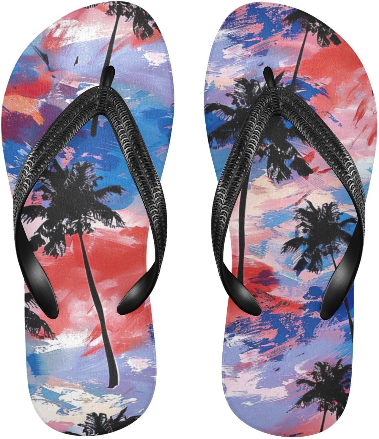 

Женские и мужские пляжные сандалии-шлепанцы Tropical Palm Flip Flop для лета, для душа Kfbe, Leaves