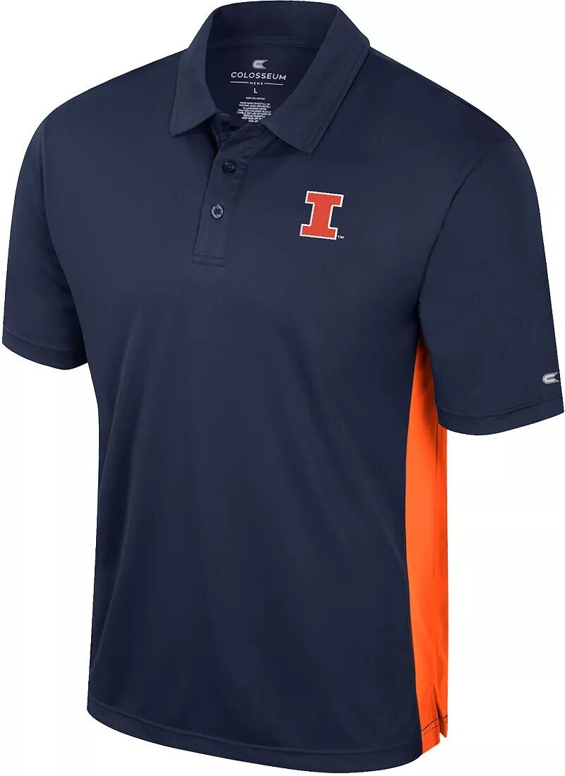 

Colosseum Мужская футболка-поло Illinois Fighting Illini Blue