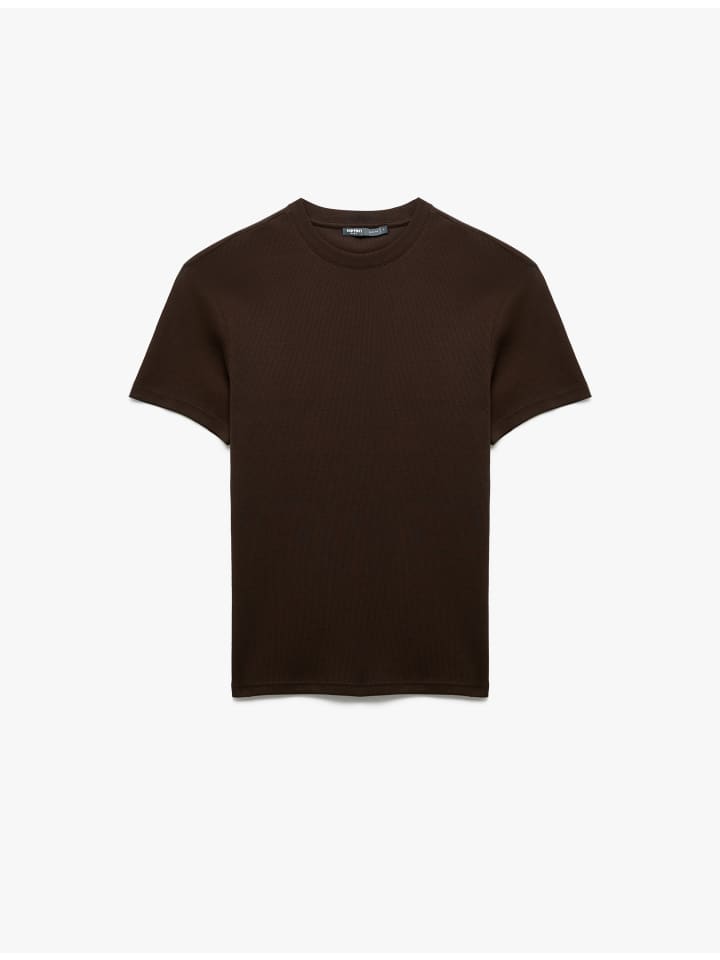 

Футболка SS BSC коричневого цвета KOTON