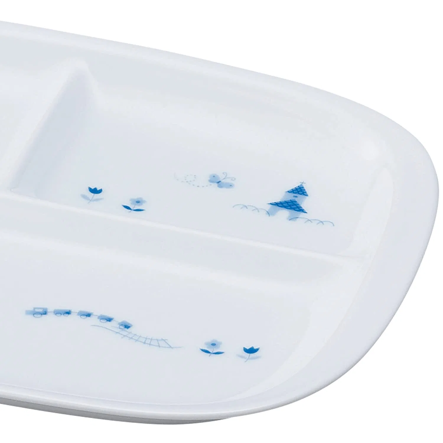 Детская тарелка для обеда «Light Step» 26 см, синяя, от Noritake — фото 3