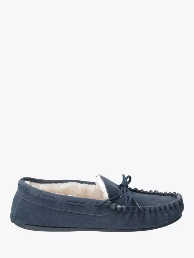 Тапочки Hush Puppies Allie Suede Faux Fur Lined, темно-синий