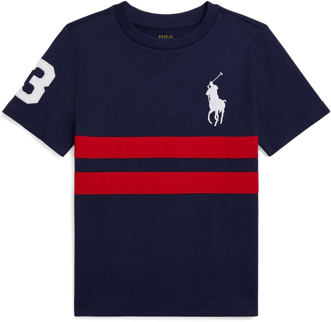 

Футболка Polo Ralph Lauren Kids Big Pony Cotton Jersey Tee, цвет Refined Navy/Red