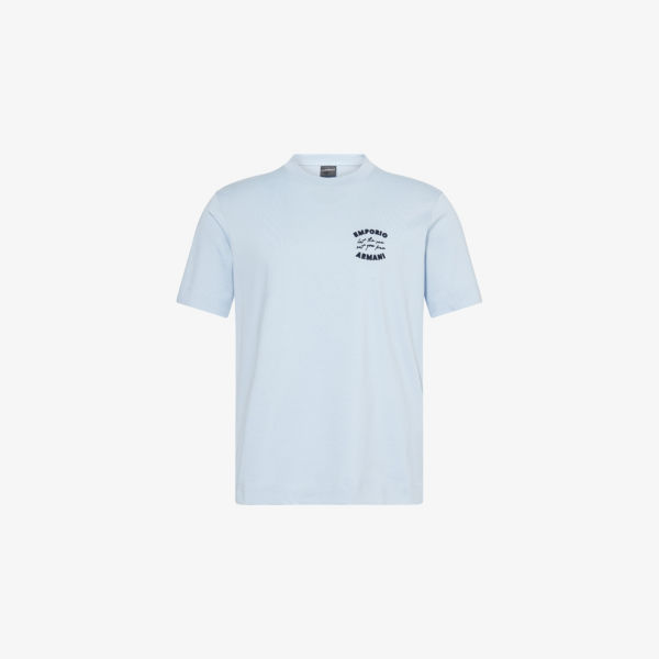 

Футболка Emporio Armani Seaside с вышивкой, синий
