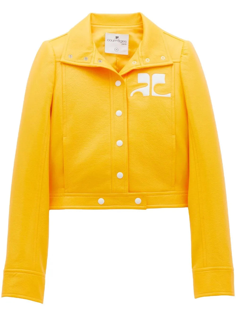 

Виниловая куртка на молнии Courrèges, желтый