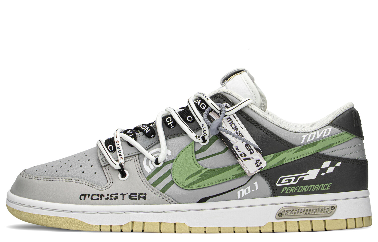 

Кроссовки Nike Dunk Skateboard Shoes Men Low-Top Black/Gray Green
