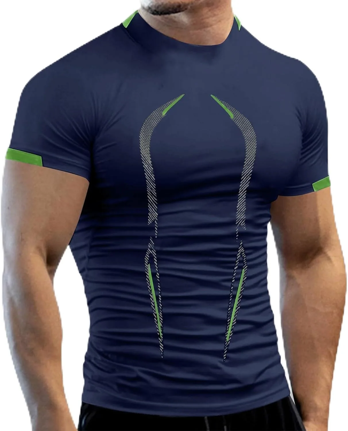 

Футболка мужская для бега и тренировок, Quick Dry, с коротким рукавом