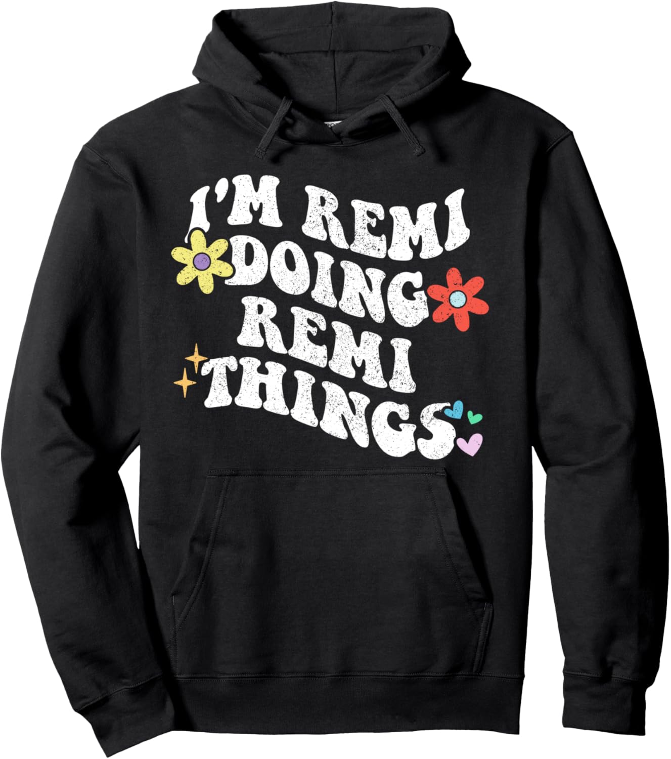 

Ретро-стиль, толстовка с надписью Im REMI Doing REMI Things ко Дню матери Personalized Name Mothers Day Outfit For Women, черный