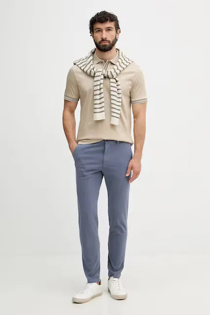 Чиносы slim fit H-Kaiton1 BOSS, синий — фото 2