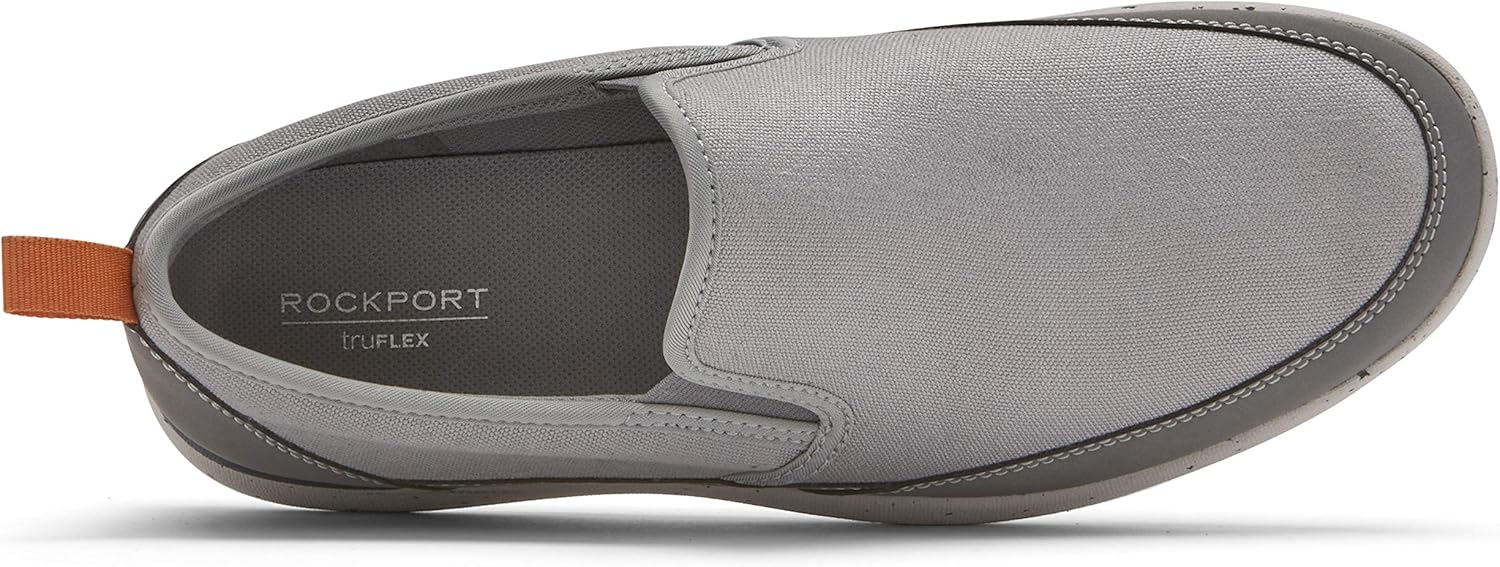 Мужские слипоны Rockport Truflex Fly с грязезащитой, серый — фото 3