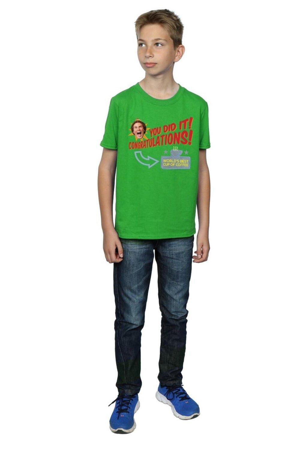 

Футболка с лучшим кофе в мире Elf, зеленый