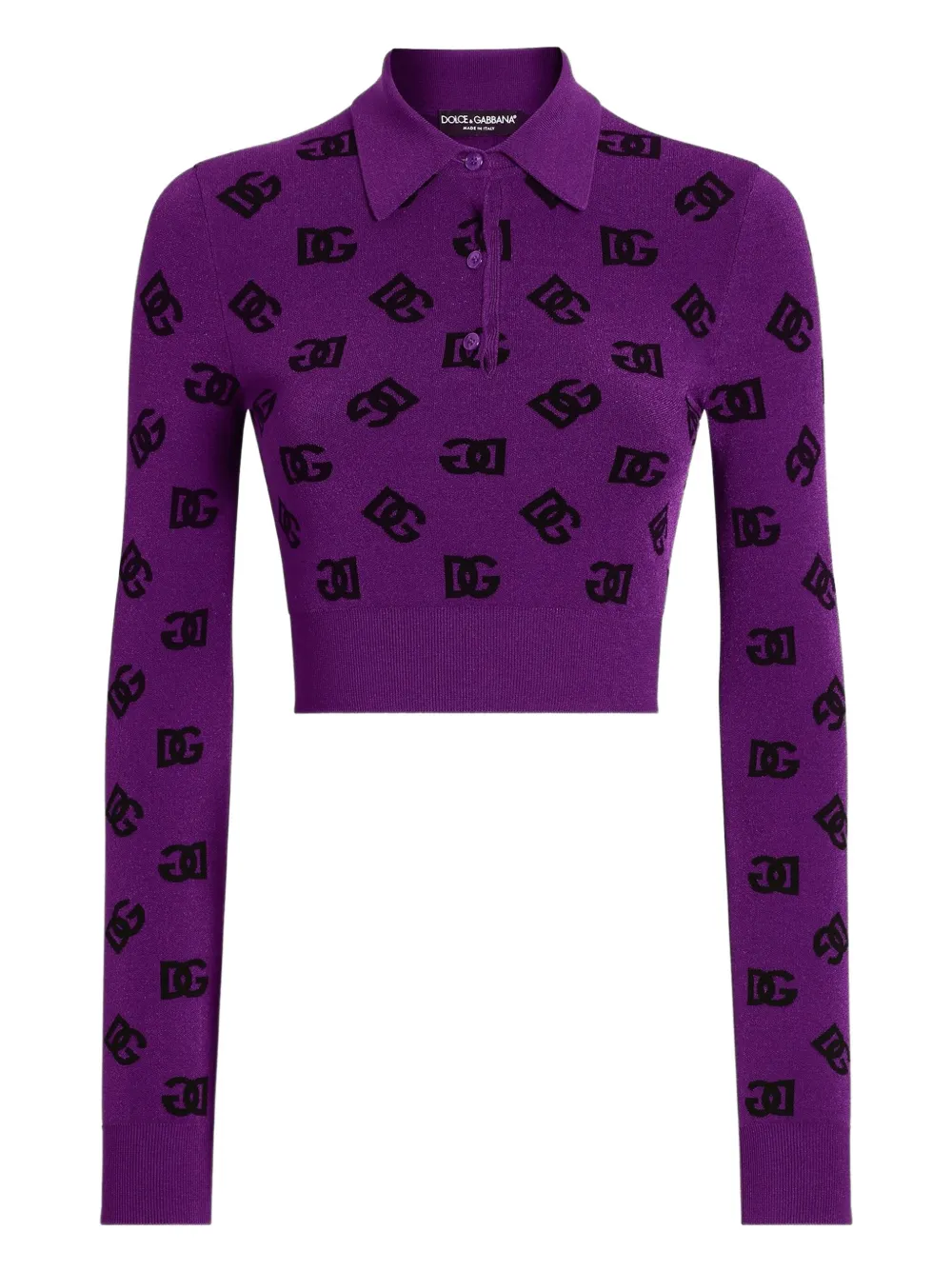 

Рубашка поло с логотипом Dolce & Gabbana, фиолетовый