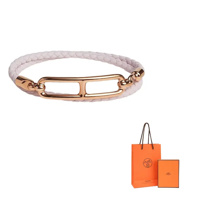 

HERMES Браслет из телячьей кожи для женщин светло-фиолетовый розовый