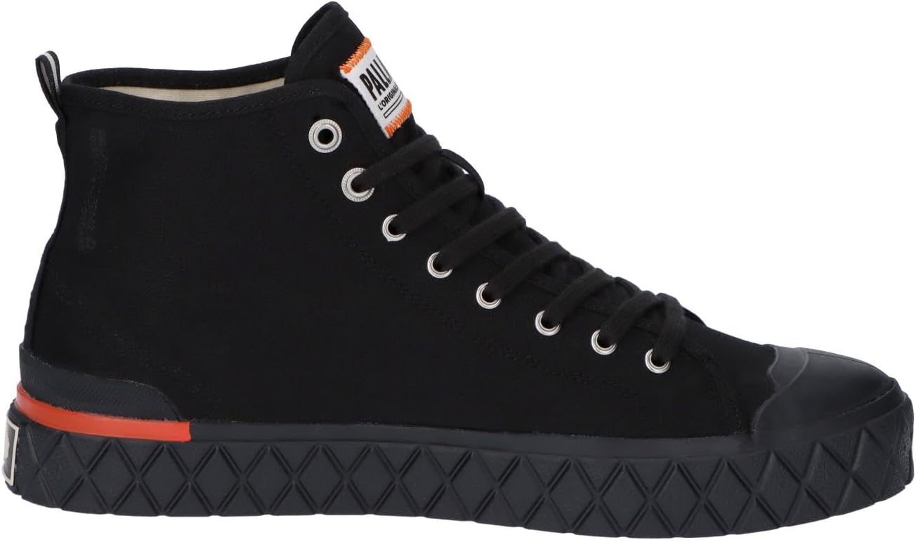 Кроссовки Palladium Unisex Palla Ace Mid из органического канваса на шнуровке, черный — фото 4