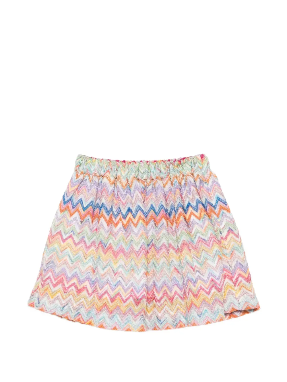 Юбка с зигзагообразным узором Missoni Kids, розовый — фото 2