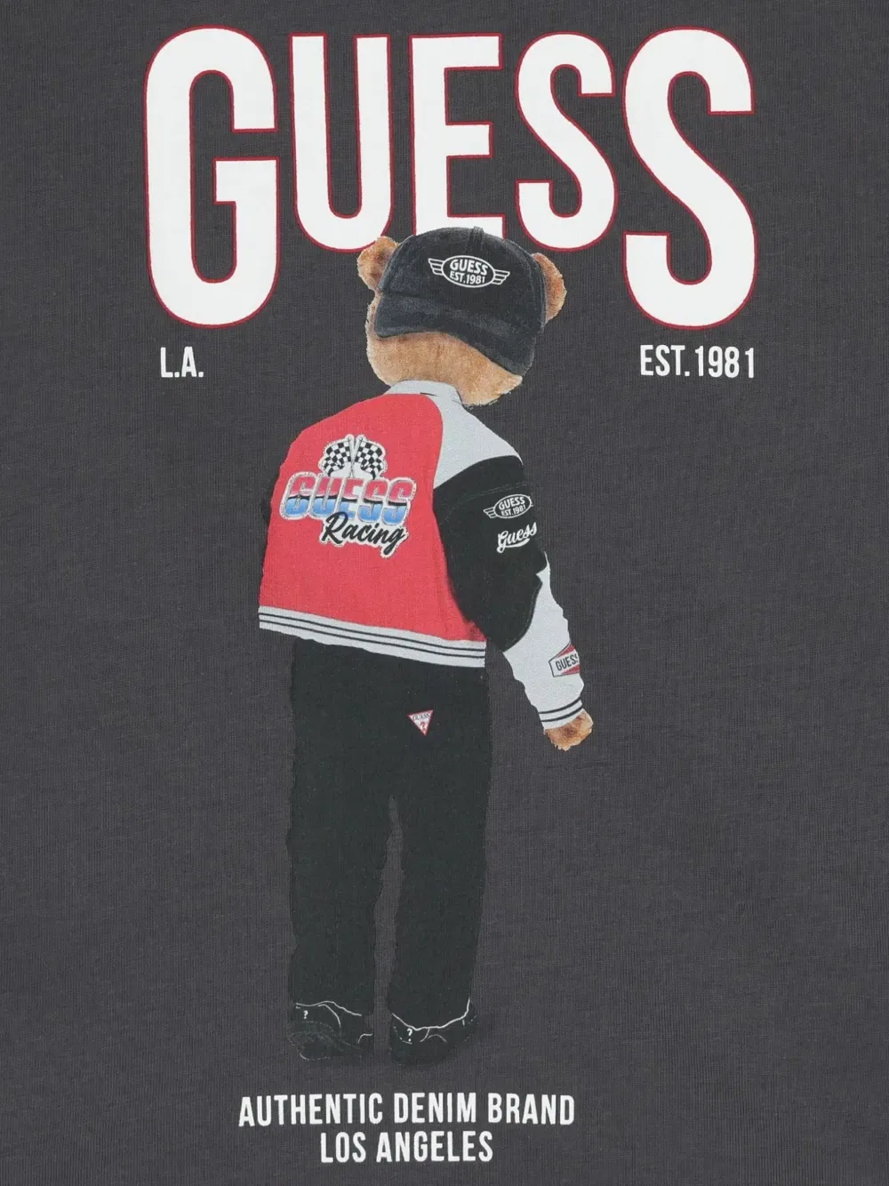 Футболка с графическим принтом Guess Kids, серый — фото 3