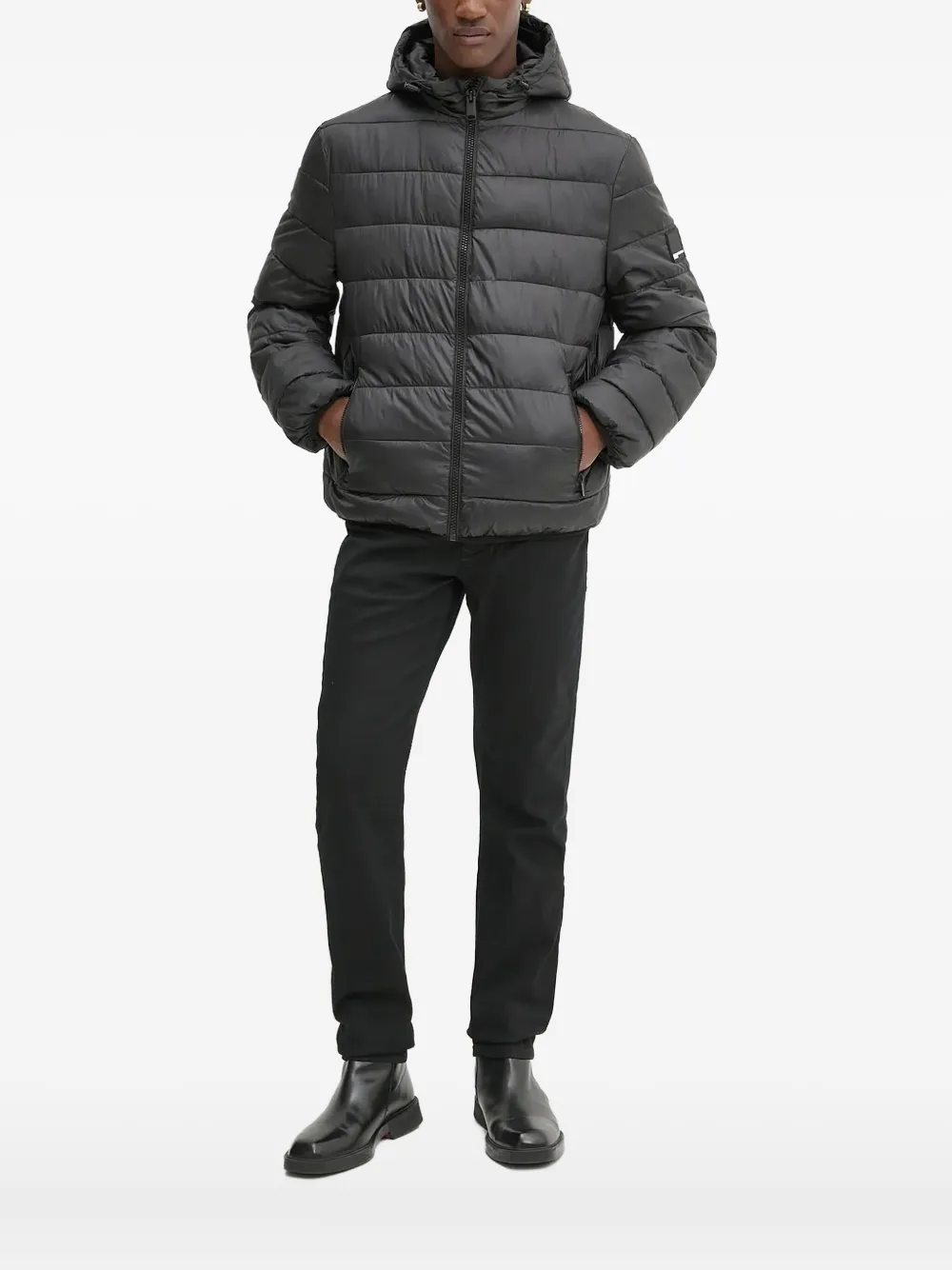 

Стеганая куртка с капюшоном Karl Lagerfeld Jeans, черный