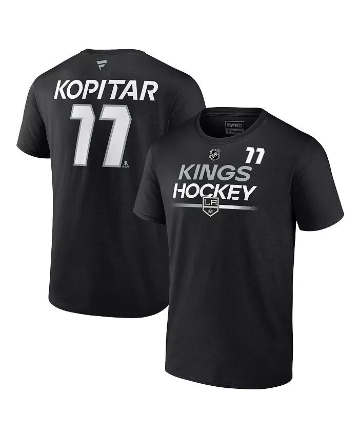 

Мужская черная футболка Anze Kopitar Los Angeles Kings Authentic Pro Prime с именем и номером Fanatics