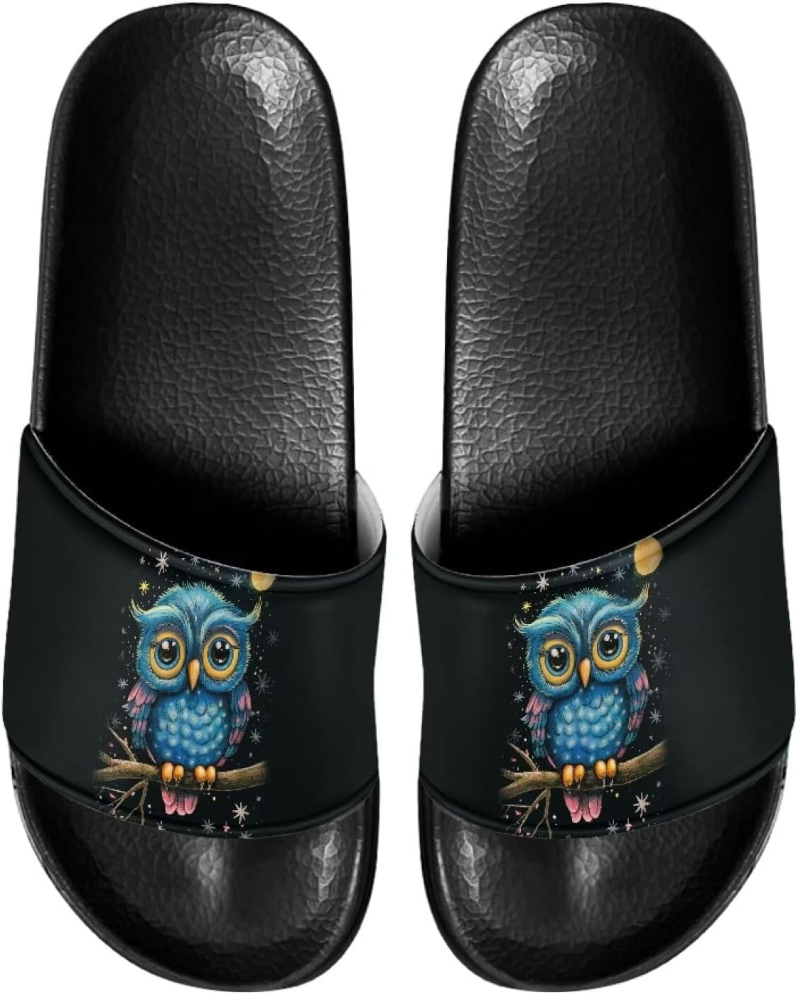 

Мужские повседневные домашние сандалии Нескользящие тапочки для ванной и душа Пляжные шлепанцы для бассейна для пар Judentidos, Cute Owl