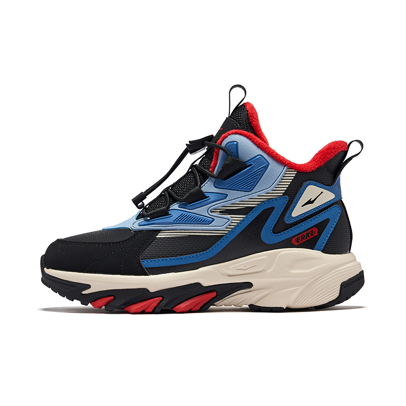 

ERKE KIDS Антискользящие и износостойкие утепленные мид-топы Kids Lifestyle Shoes Black Blue Kids'