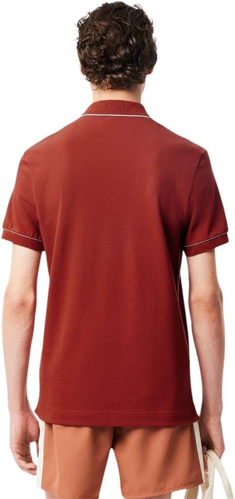 Lacoste мужская парижская поло с коротким рукавом regular fit и контрастным воротником и рукавами, Iberis — фото 3