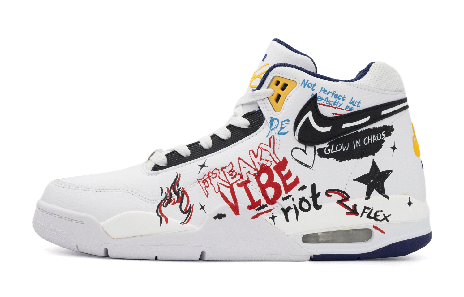 

Nike Кроссовки баскетбольные мужские Flight Legacy Rebellion Declaration Cushioning Mid top Vintage белые