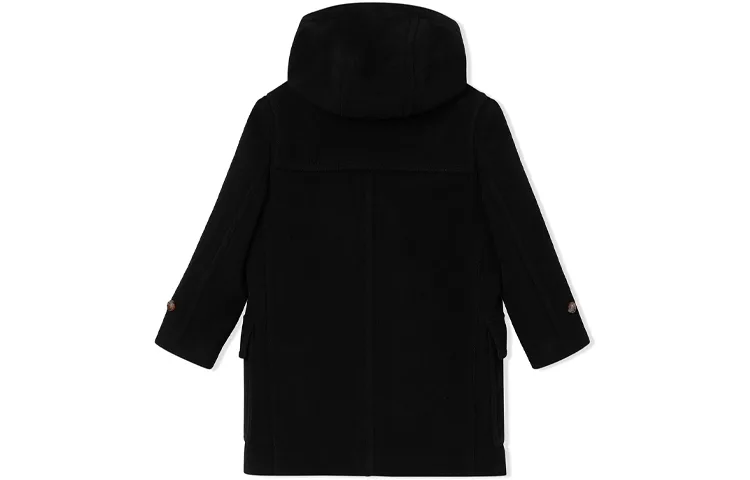 Burberry Однотонный удлиненный нейлоновый пуховик для детей Black — фото 4