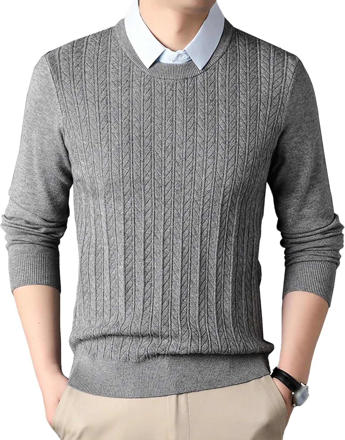 Мужской свитер Slim Fit для повседневной носки