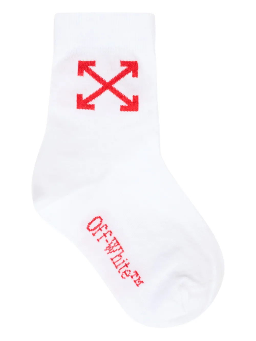 

Ребристые носки с логотипом OFF-WHITE KIDS, белый